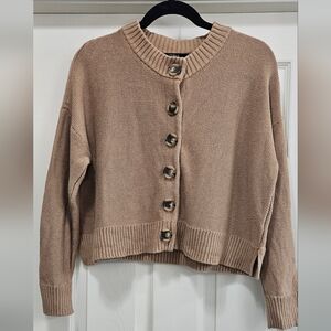 Quince Women's Cropped Button-Up Sweater